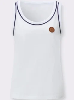 Shirttop mit Paspelierung