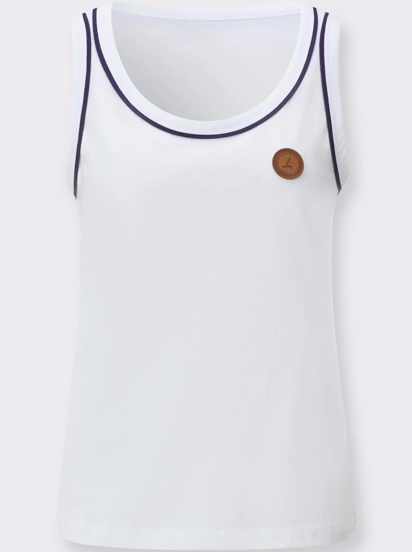 Shirttop mit Paspelierung