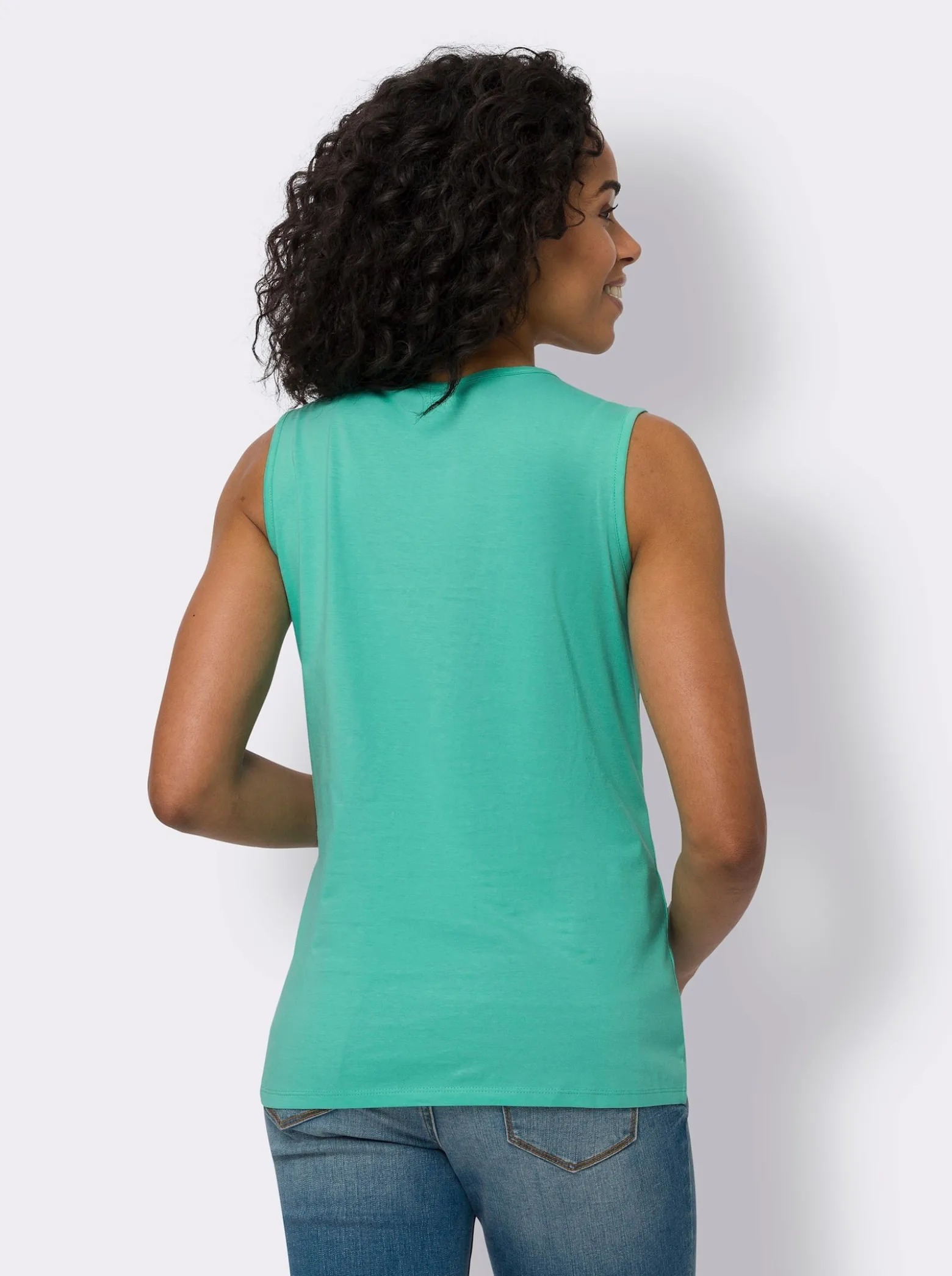 Shirttop mit platziertem Blüten-Druck