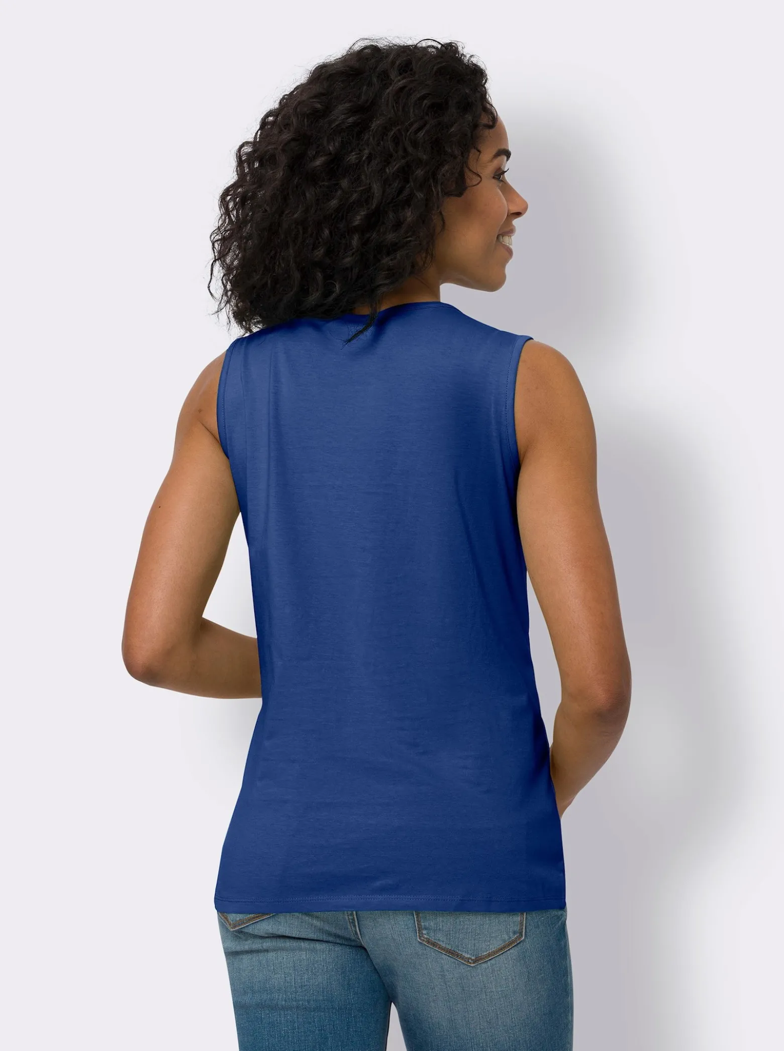 Shirttop mit platziertem Blüten-Druck
