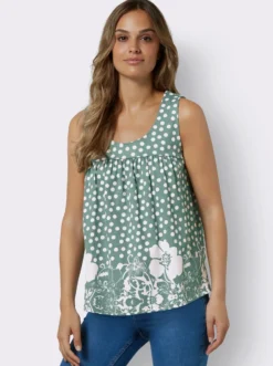 Shirttop mit Raffung vorne und hinten