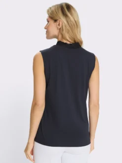 Shirttop mit Spitzeneinsatz am Dekolleté