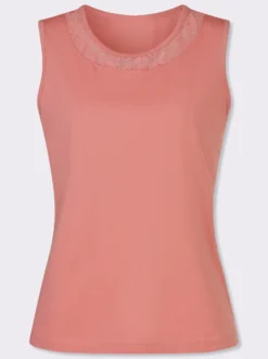 Shirttop mit Spitzeneinsatz