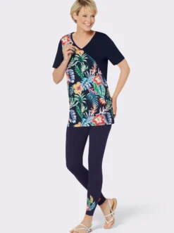 Shirt und Leggings in Baumwoll-Qualität