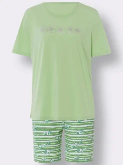 Shorty aus reiner Baumwolle, bedruckt