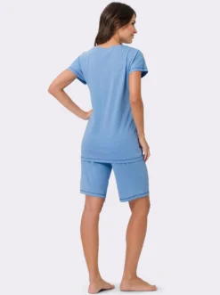 Shorty mit Blüten-Druck vorne
