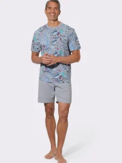 Shorty mit Blätter-Druck