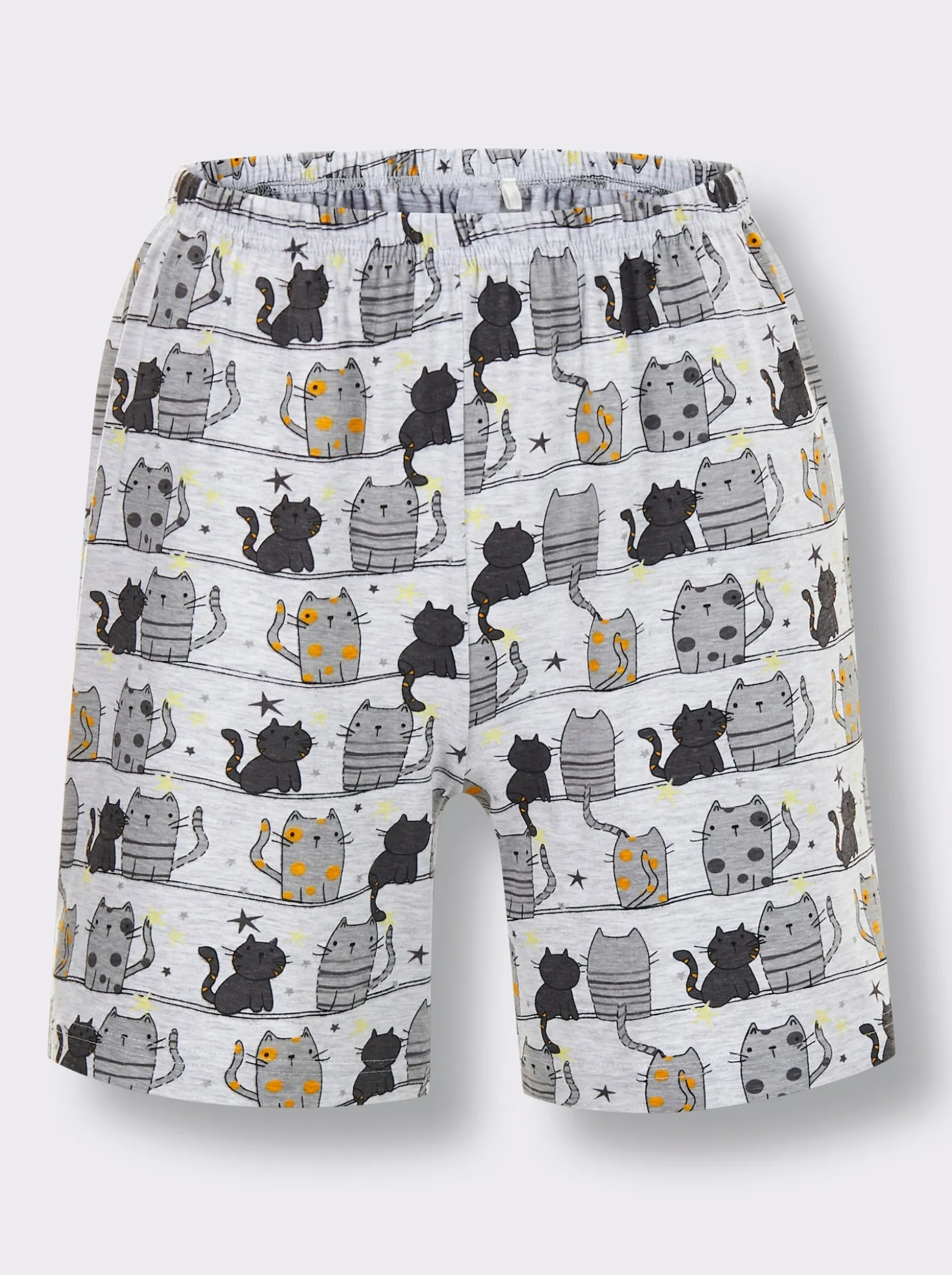 Shorty mit Katzen-Motiv