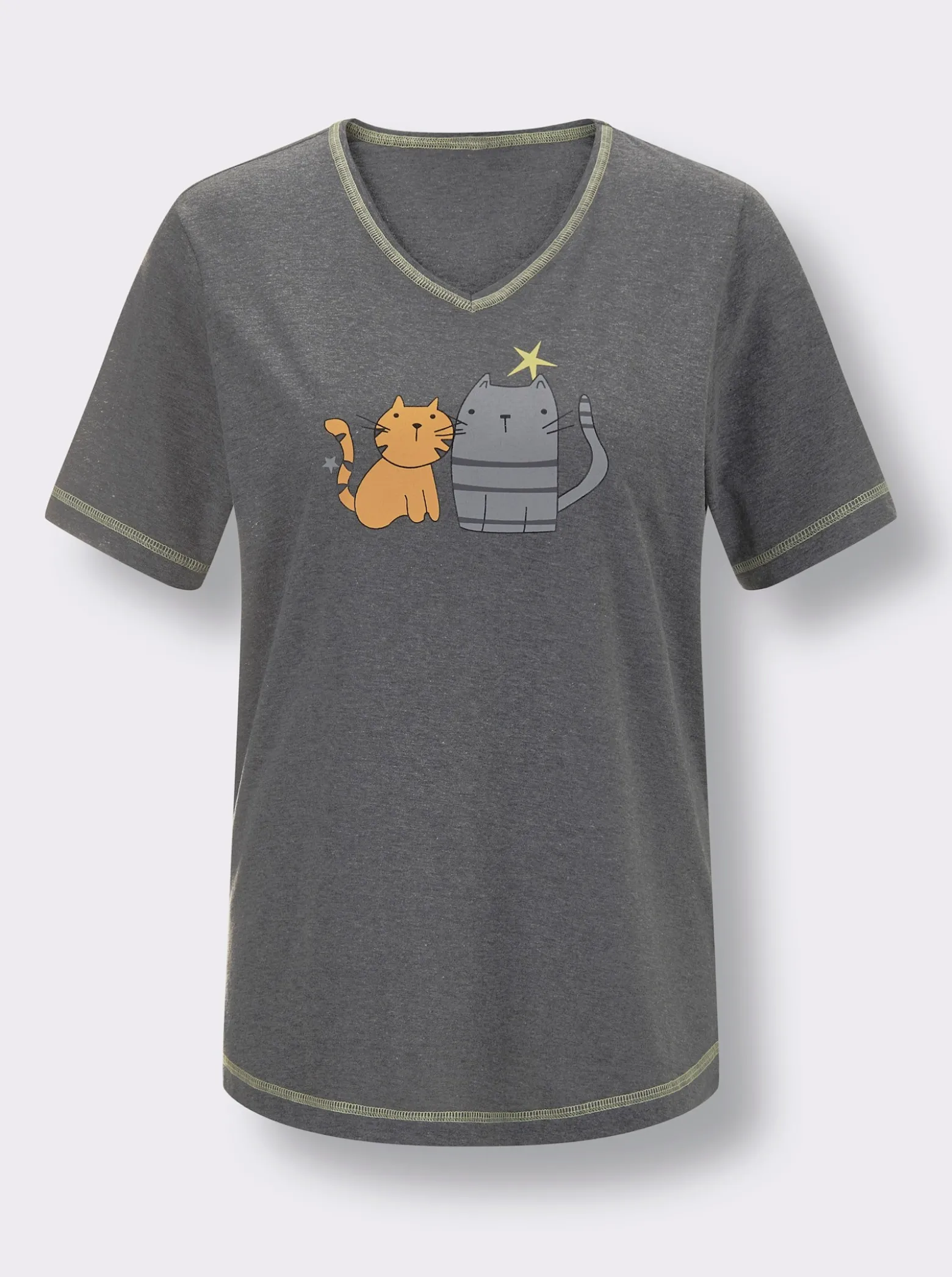 Shorty mit Katzen-Motiv
