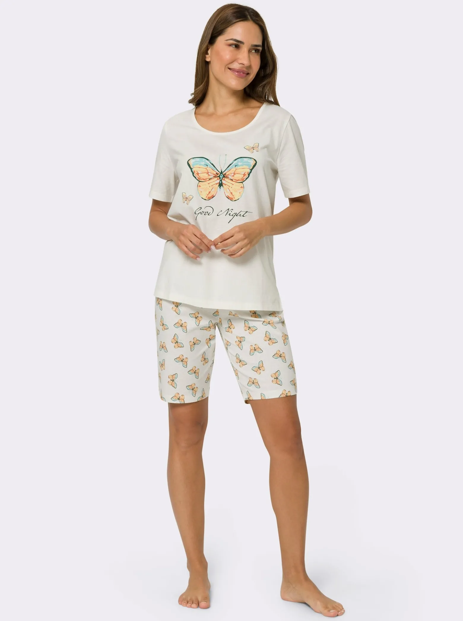Shorty mit Schmetterlings-Druck