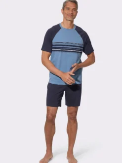 Shorty mit Streifen-Druck