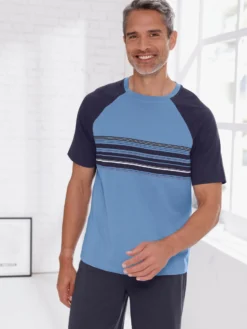 Shorty mit Streifen-Druck