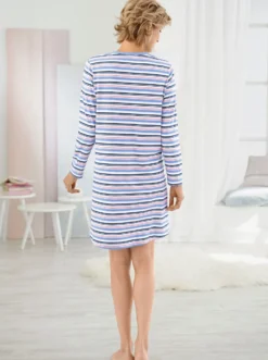 Sleepshirt mit garngefärbtem Ringelmuster
