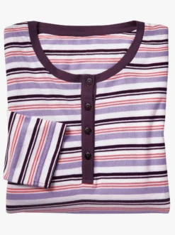 Sleepshirt mit garngefärbtem Ringelmuster