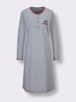 Sleepshirt mit Knopfleiste