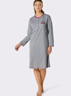 Sleepshirt mit Knopfleiste