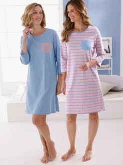 Sleepshirts im Baumwoll-Mix