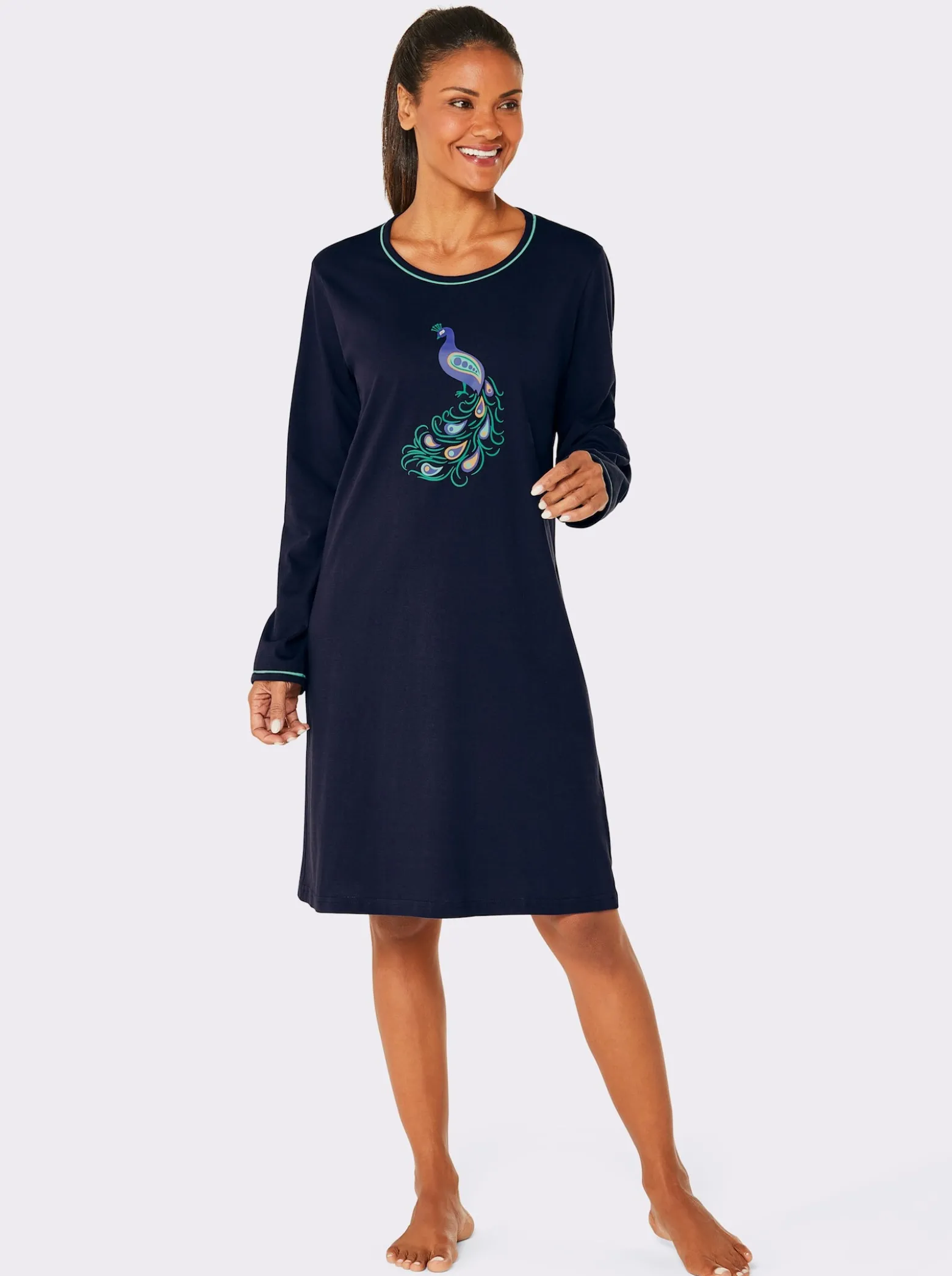 Sleepshirts mit Pfau-Motiv