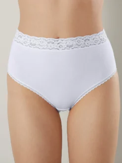 Slip mit Spitze am Bund