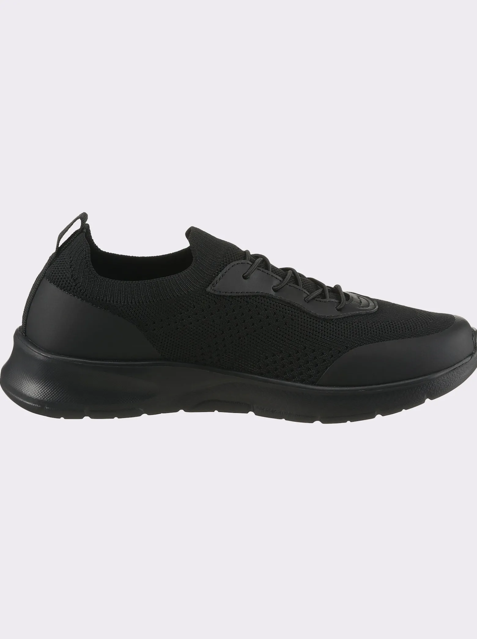 Slipper aus Mesh und Lederimitat