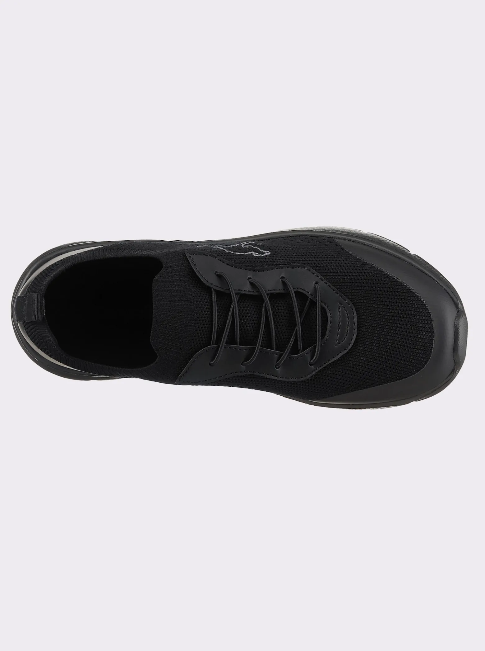 Slipper aus Mesh und Lederimitat