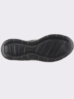 Slipper aus Mesh und Lederimitat
