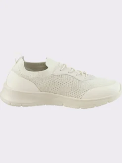 Slipper aus Mesh und Lederimitat
