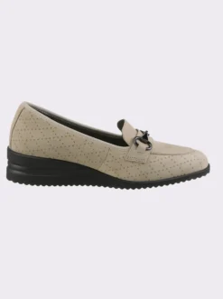 Slipper geprägtes Veloursleder