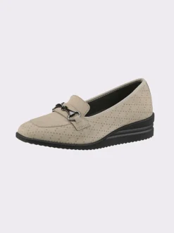Slipper geprägtes Veloursleder