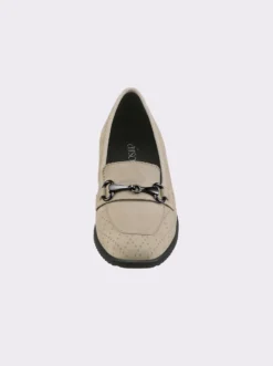 Slipper geprägtes Veloursleder