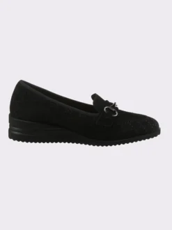 Slipper geprägtes Veloursleder