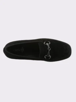 Slipper geprägtes Veloursleder