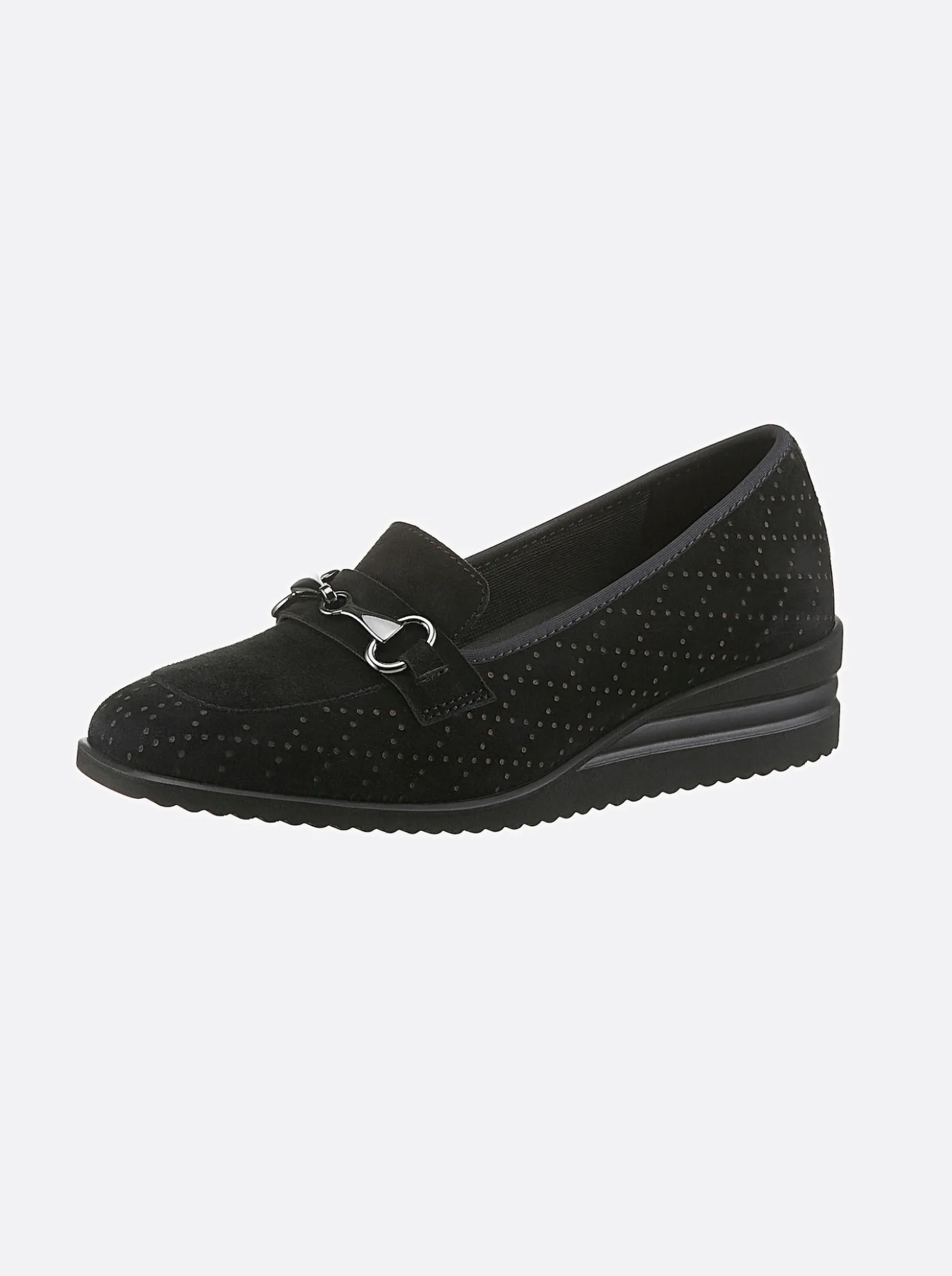 Slipper geprägtes Veloursleder