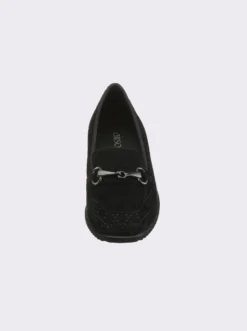 Slipper geprägtes Veloursleder
