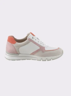 Sneaker im Mix aus Glatt- und Veloursleder