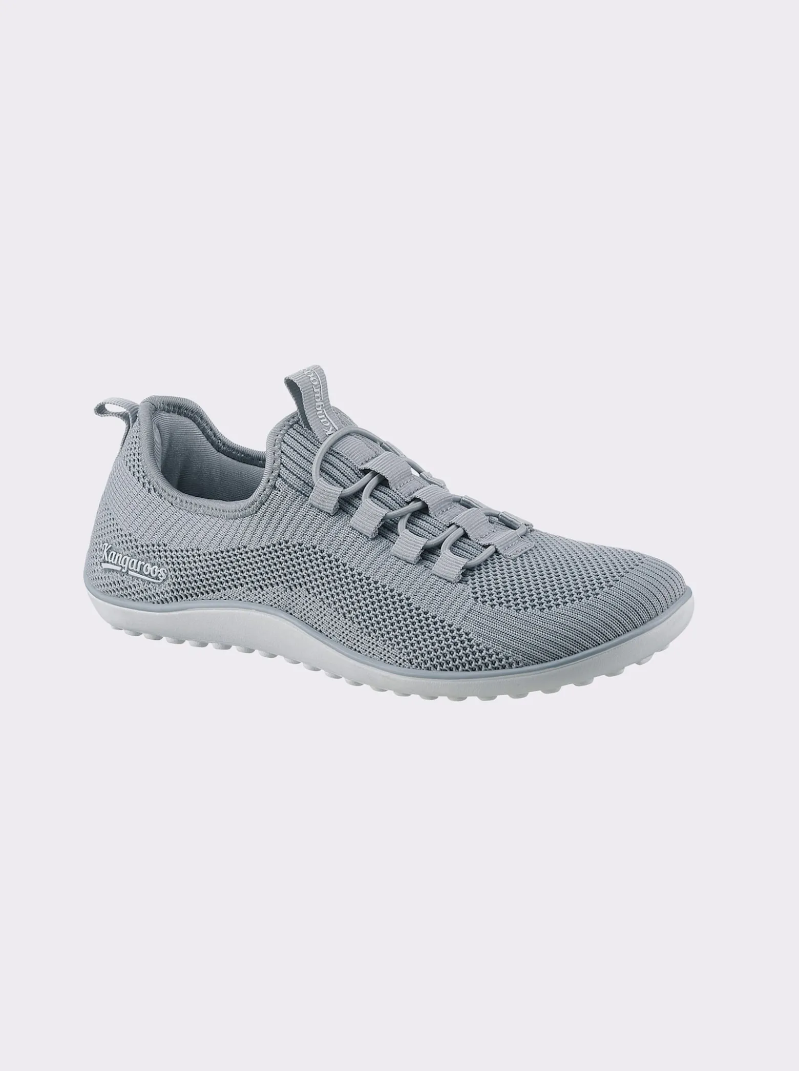 Sneaker mit flacher Gummi-Laufsohle