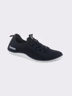 Sneaker mit flacher Gummi-Laufsohle