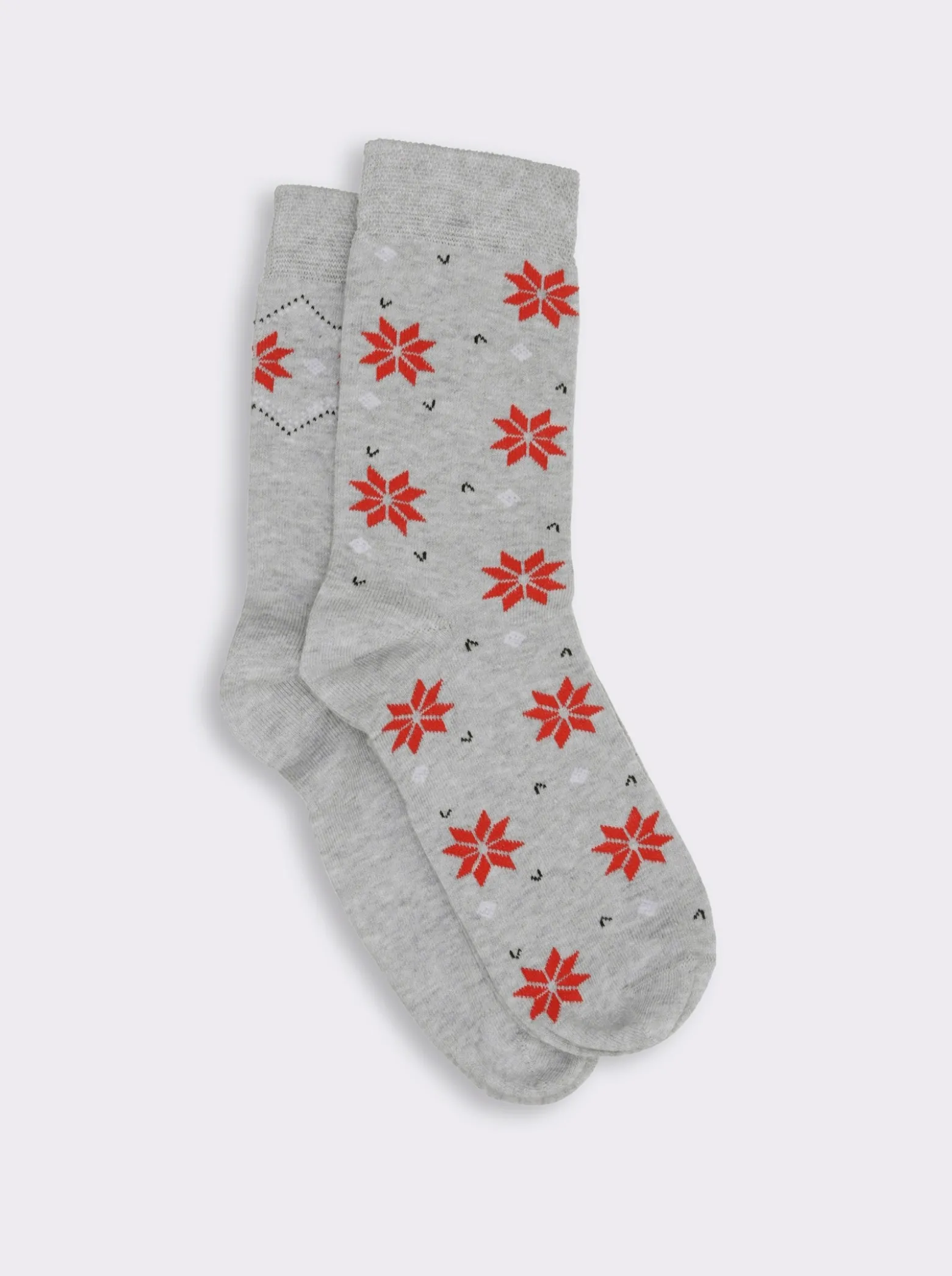 Socken im Weihnachtsdessin