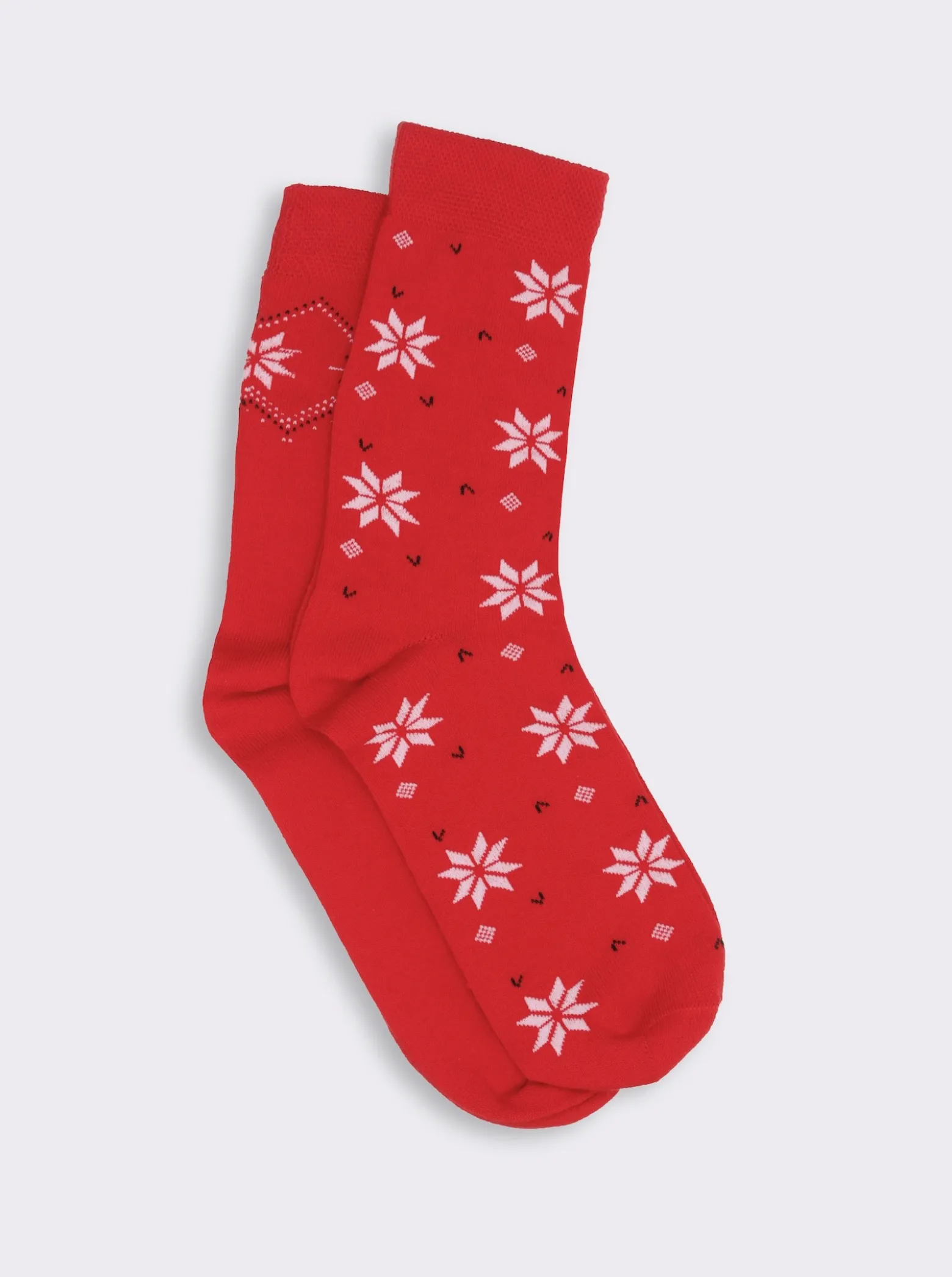 Socken im Weihnachtsdessin