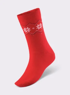 Socken im Weihnachtsdessin