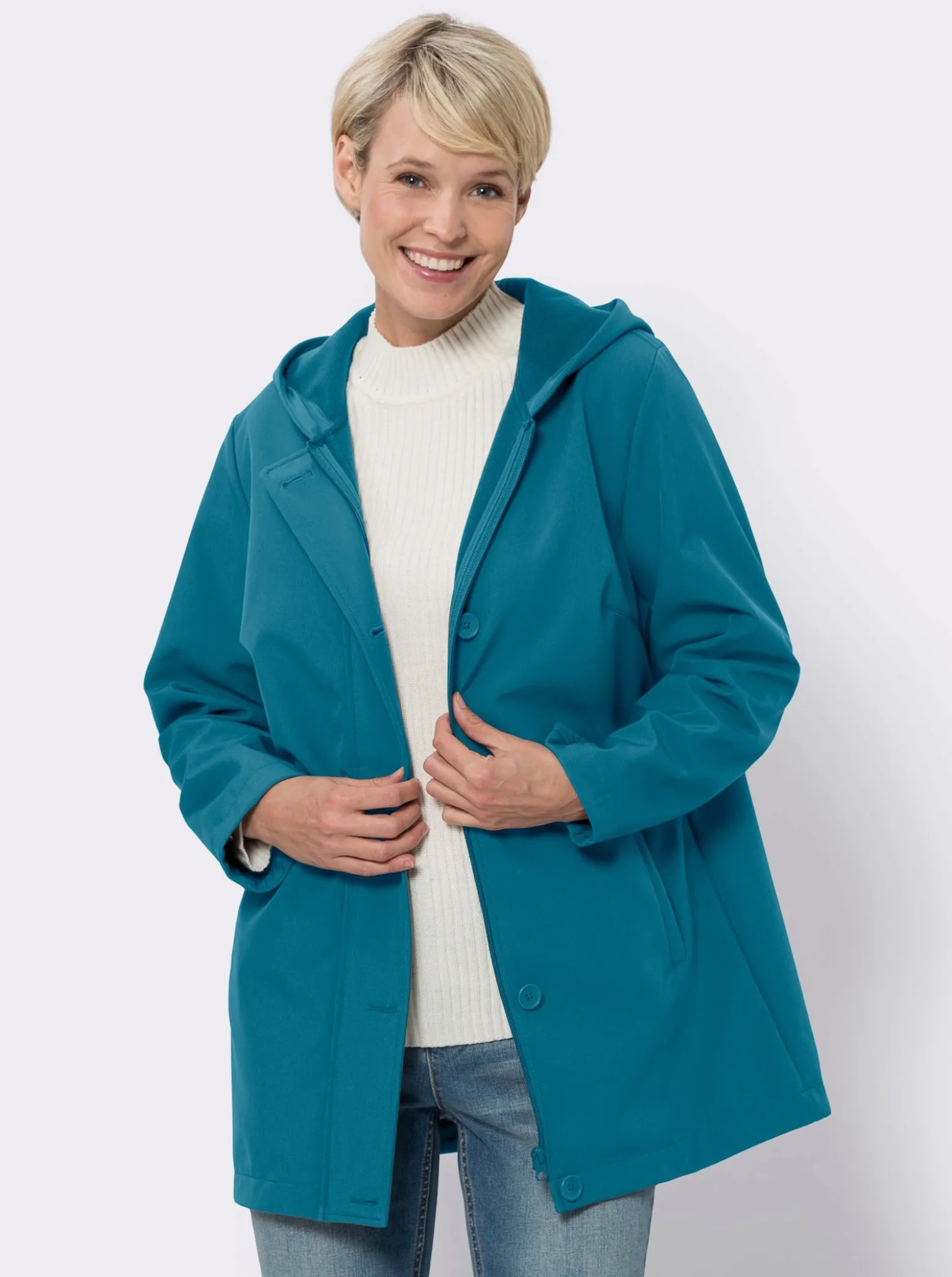 Softshelljacke mit Kapuze