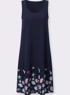 Sommerkleid in A-Form, platzierter Print
