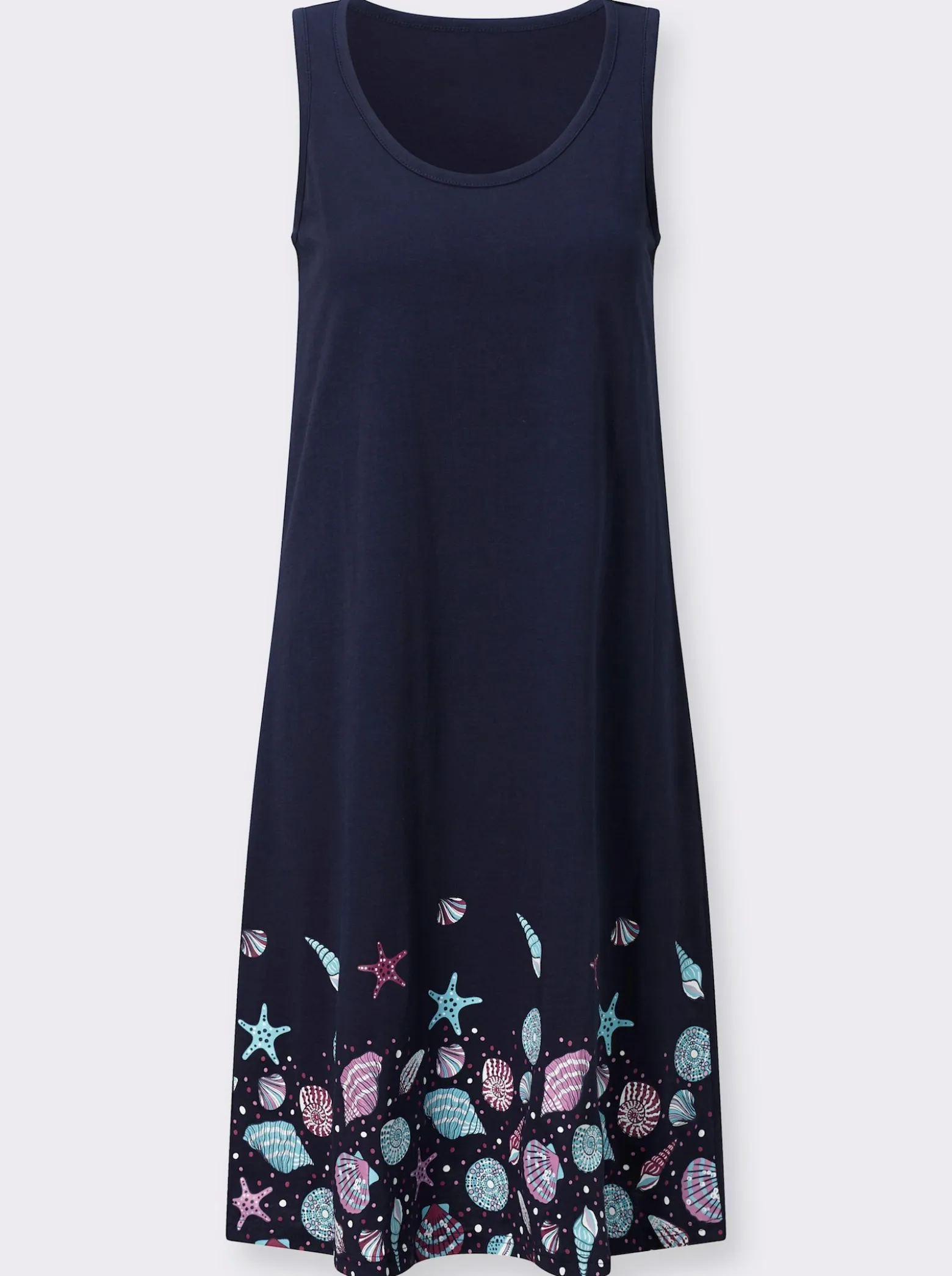 Sommerkleid in A-Form, platzierter Print