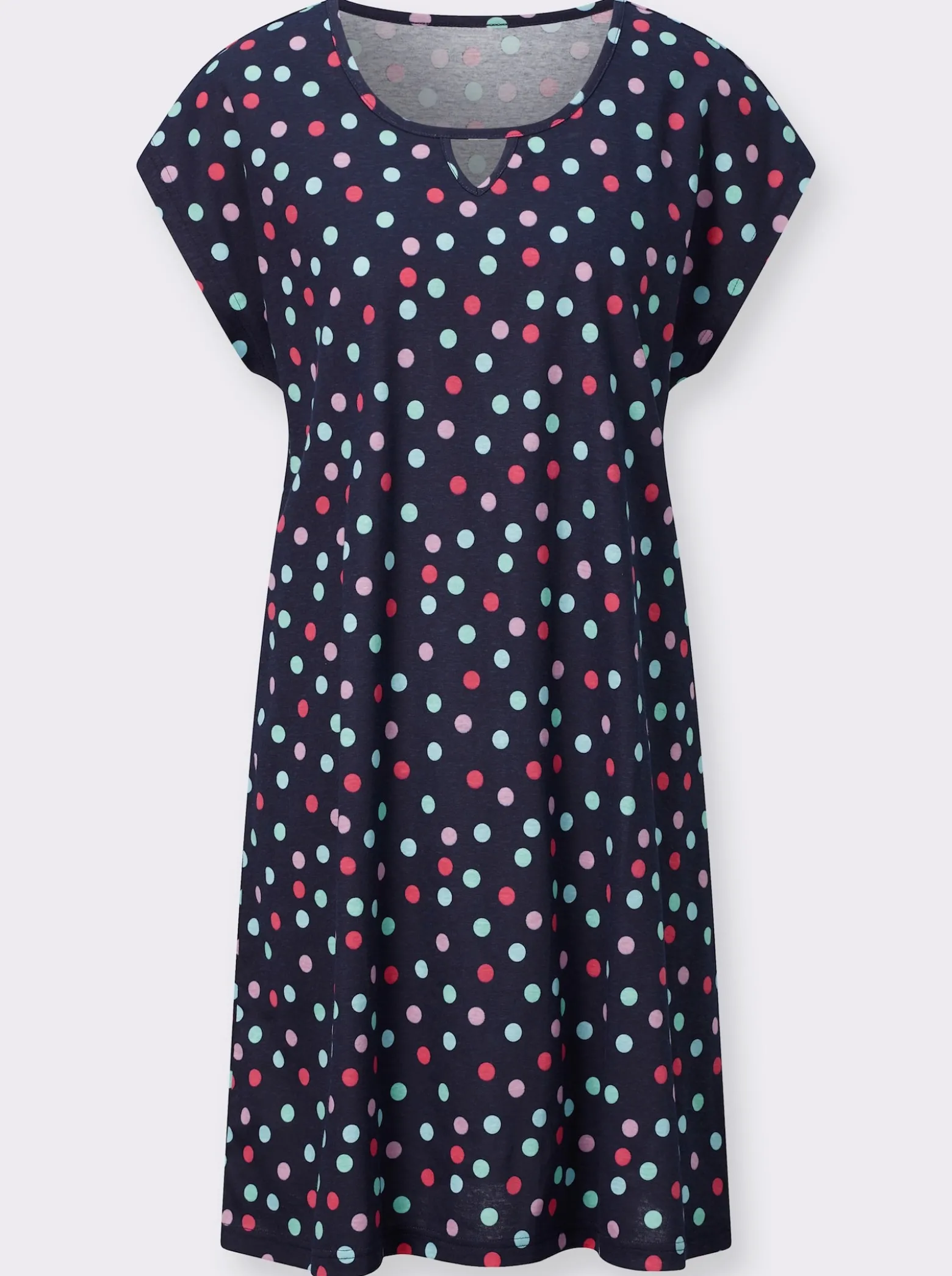 Sommerkleid in A-Form, Tupfen-Druck