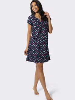 Sommerkleid in A-Form, Tupfen-Druck