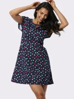 Sommerkleid in A-Form, Tupfen-Druck