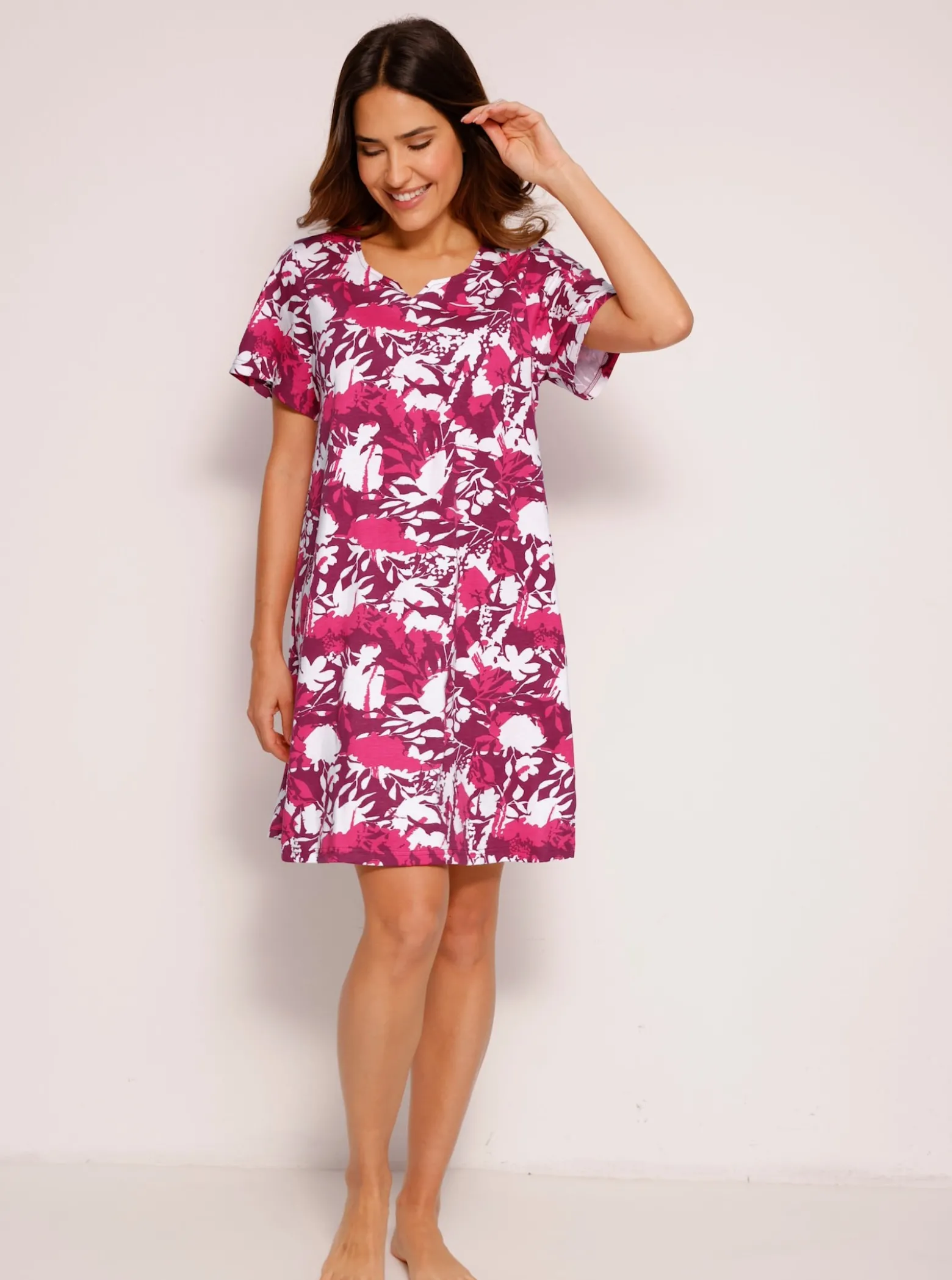 Sommerkleid in A-Linie, bedruckt