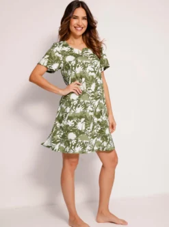 Sommerkleid in A-Linie, bedruckt