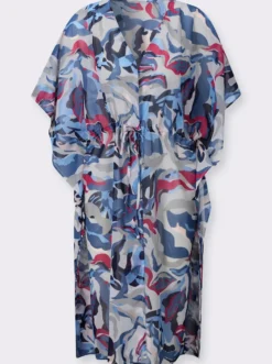 Sommerkleid in weiter Kaftan-Form, bedruckt