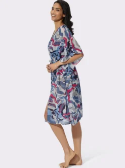 Sommerkleid in weiter Kaftan-Form, bedruckt